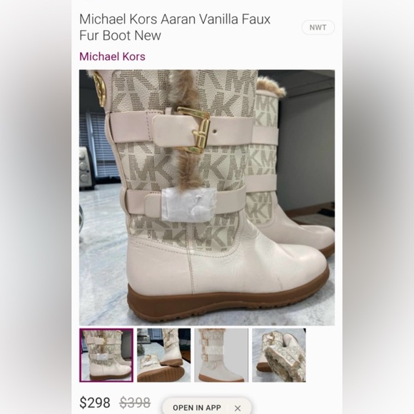 Micheal Kors Aaron Faux Fur Boots - Picture 1 of 1